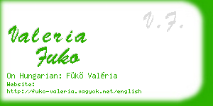 valeria fuko business card